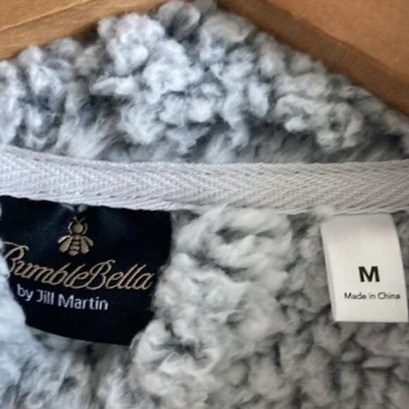 Bumblebella by Jill Martin Petite Sherpa Cascading Cardigan New Medium - Picture 4 of 4
